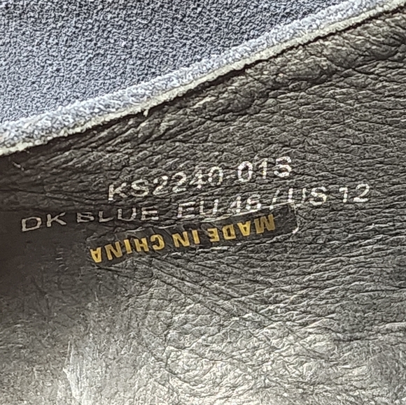 Carrucci Leather Suede Navy Blue Cap Toe Oxford Dress Shoes Men's Size 12 New - Picture 10 of 14